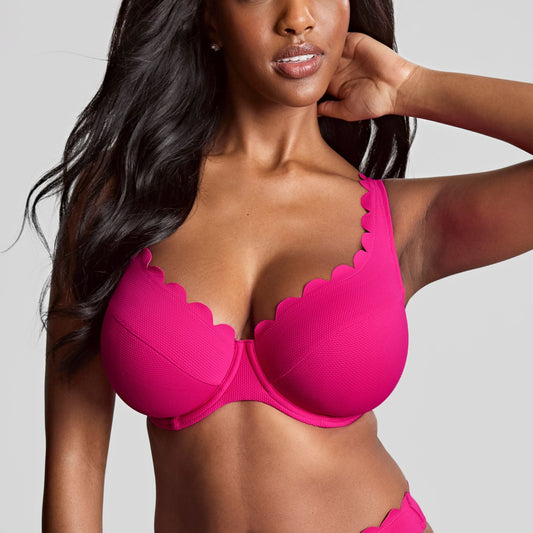 Lauren Plunge Bikini Top - SW1784 - Magenta Swim - Tops - Bikinis Panache