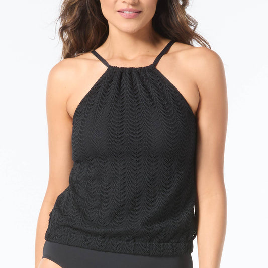 Demeter High Neck Bra Sized Tankini Top - T85171 - Black Swim - Tops - Tankinis COCO CONTOURS