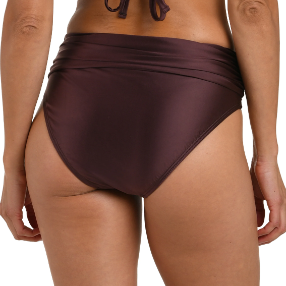 Earth Goddess Mid-Waist Twist Front Bottom - LB5RR99 - Truffle Swim - Bottoms - Bikini LA BLANCA