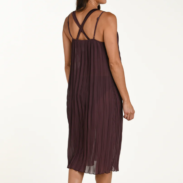 Sunbeams Tie Front Midi Dress - LB6CS44 - Truffle Swim - Cover ups LA BLANCA
