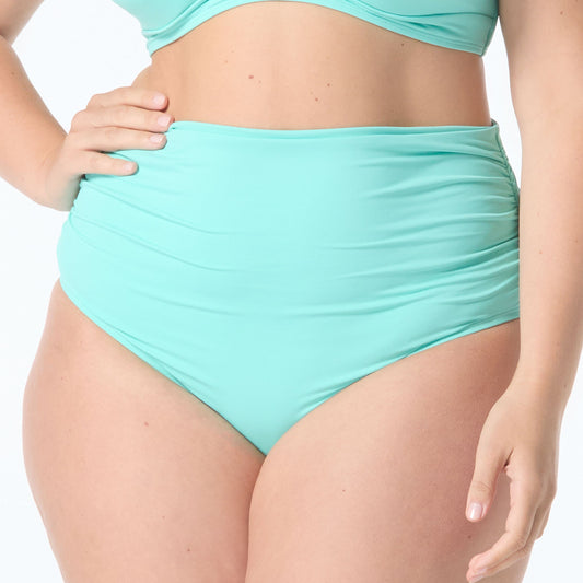 Classic Solids Impulse Rollover Bikini Bottom - U95208 - Sea Jade Swim - Bottoms - Bikini COCO REEF