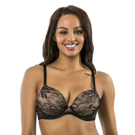 Luxlacy Lace T-Shirt Bra - P2000 Bras & Lingerie - Bras - Underwire Bras PARFAIT BLACK 36C