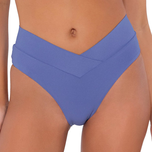 Delfina V-Front - B325 - Blue Iris Swim - Bottoms - Bikini Sunsets, Inc. BLUE XS