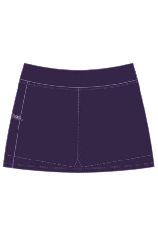 Sporty swim skirt - 40B - Paradise Plum Swim - Bottoms - Skirt Sunsets, Inc. PURPLE 20