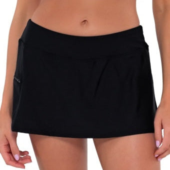 Sporty Swim Skirt - 40B - Black Swimwear SUNSETS BLACK XS
