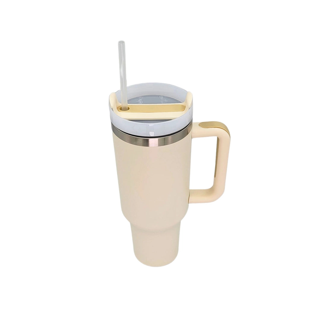 EAT SLEEP CAMP - 40oz Tumbler w/Straw Apparel - Accessories Northern Lights IVORY