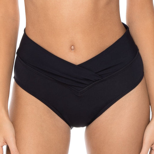 Summer Lovin V-Front Bottoms - 31B - Black Swim - Bottoms - Bikini Sunsets, Inc. BLACK S
