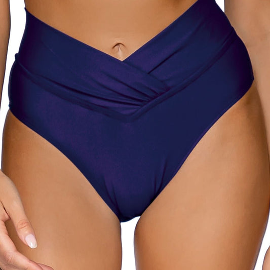 Summer Lovin V-Front Bottoms - 31B  - Indigo Swim - Bottoms - Bikini Sunsets, Inc. Purple XS 