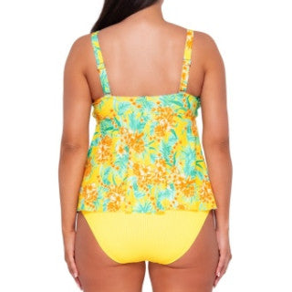 Marin Tankini - 970T - Golden Tropics Sandbar Rib Swim - Tops - Tankinis Sunsets, Inc.   