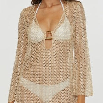 Golden Buckle Tunic - 8660471 Swim - One Pieces Becca GOLD L 
