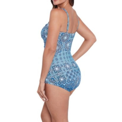 Back In Tile Twist Bra Sarong One Piece - 60201651 Swim - One Pieces SHAPE SOLVER   