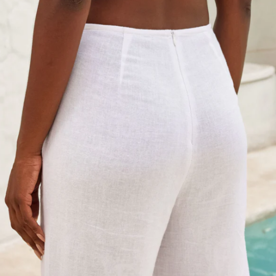 The Jetset White Linen Pant - LPT-RAYLIN Unclassified Kenny Flowers   