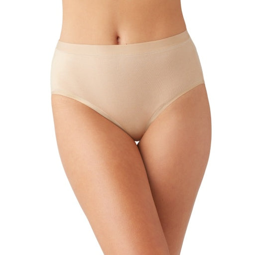 Understated Cotton Full Brief - 875362 - Sand/Black Bras & Lingerie - Underwear - Hi-Cut Wacoal NEUTRAL M