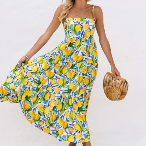 The Positano Resort Maxi Dress - RDS-LMN Unclassified Kenny Flowers YELLOW XS 