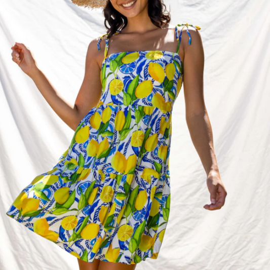 The Positano Resort Mini Dress - MRDS-LMN Unclassified Kenny Flowers YELLOW XS 
