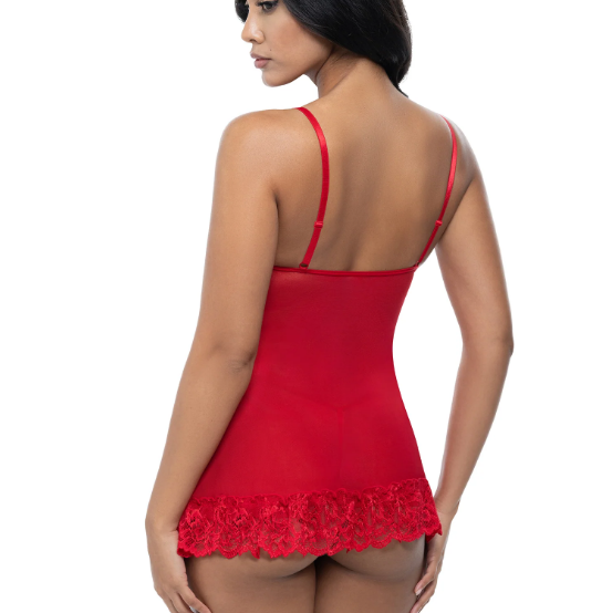 Valentine Lacey Babydoll - 2139 - Red Bras & Lingerie - Lingerie - Chemises OH LA LA CHERI
