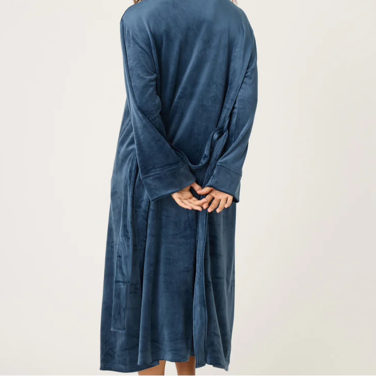 Velvety Velour Robe - RPVVR - Bordeaux/Navy Sleep & Lounge - Sleep - Robes & Kimonos P.J. Salvage