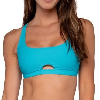 68T Brandi Bralette - Blue Bliss Swim - Tops - Bikinis Sunsets, Inc. Blue S