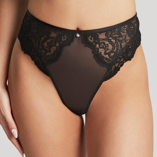 Addison High Waist Brazilian - 10615 - Noir Bras & Lingerie - Underwear - Brazilian Panache BLACK XS 