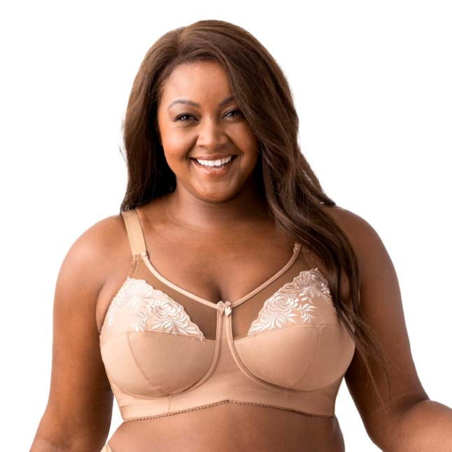 Embroidered Wirefree Softcup - 1301 Bras & Lingerie - Bras ELILA NEUTRAL 38A 