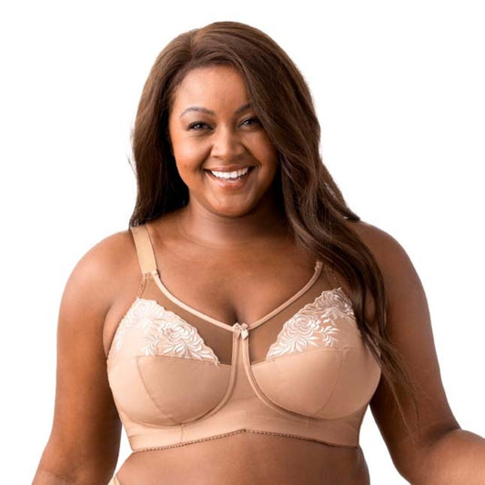 Embroidered Wirefree Softcup - 1301 Bras & Lingerie - Bras ELILA NEUTRAL 38A