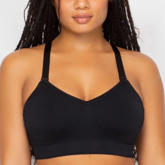 Smooth Seamless Comfort Wireless Bra - 1331 Bras & Lingerie - Bras - Wireless Bras CURVY COUTURE BLACK M