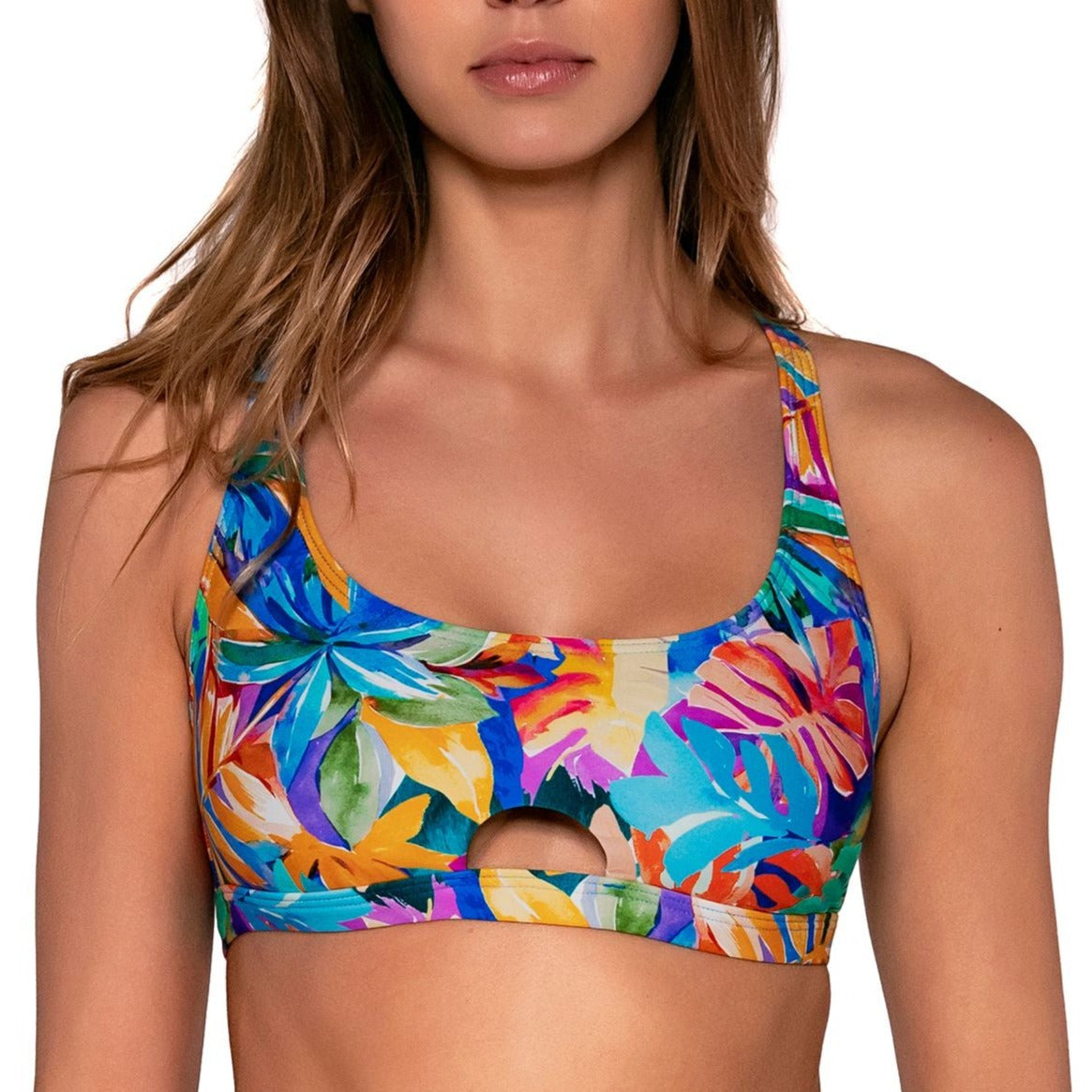 Brandi Bralette Swim Top - 68T - Alegria/Electric Blue Swim - Tops - Bikinis Sunsets, Inc.   