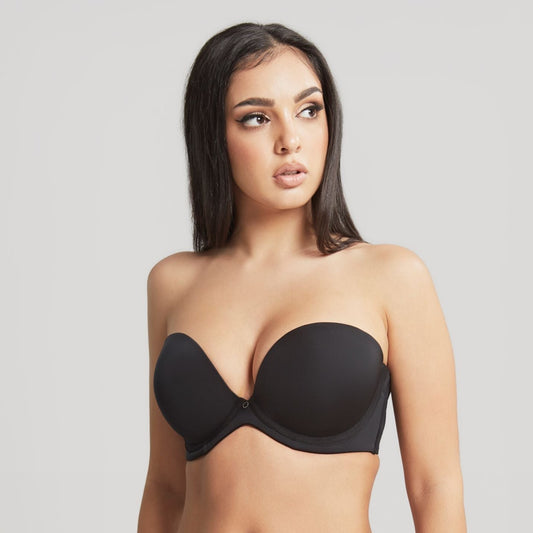 Jordyn Plunge Push Up Bra Black Plus Push up plunge, 38DDD-42DD