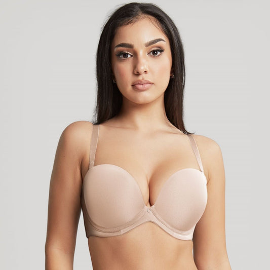Faith Moulded Strapless Plunge Bra - 10660 - Latte Bras & Lingerie - Bras - Strapless Bras Cleo NEUTRAL 30E