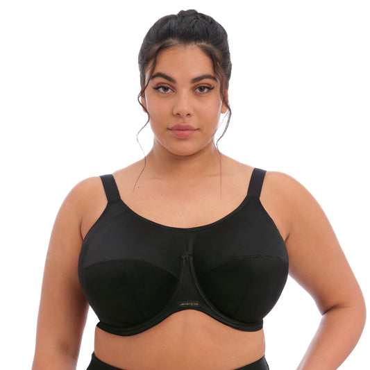 Energise Underwire Sports Bra - EL8041 - Black  Elomi 32GG BLACK