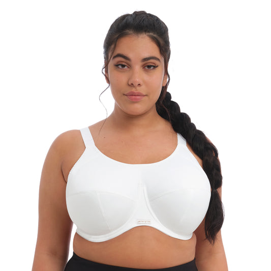 Energise Underwire Sports Bra  - EL8041 - White  Elomi 32GG WHITE