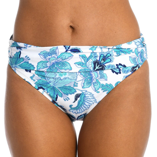 Santorini Shirred Banded Bottoms - LB3VF95 - Emerald Swim - Bottoms - Bikini LA BLANCA MULTI 04 