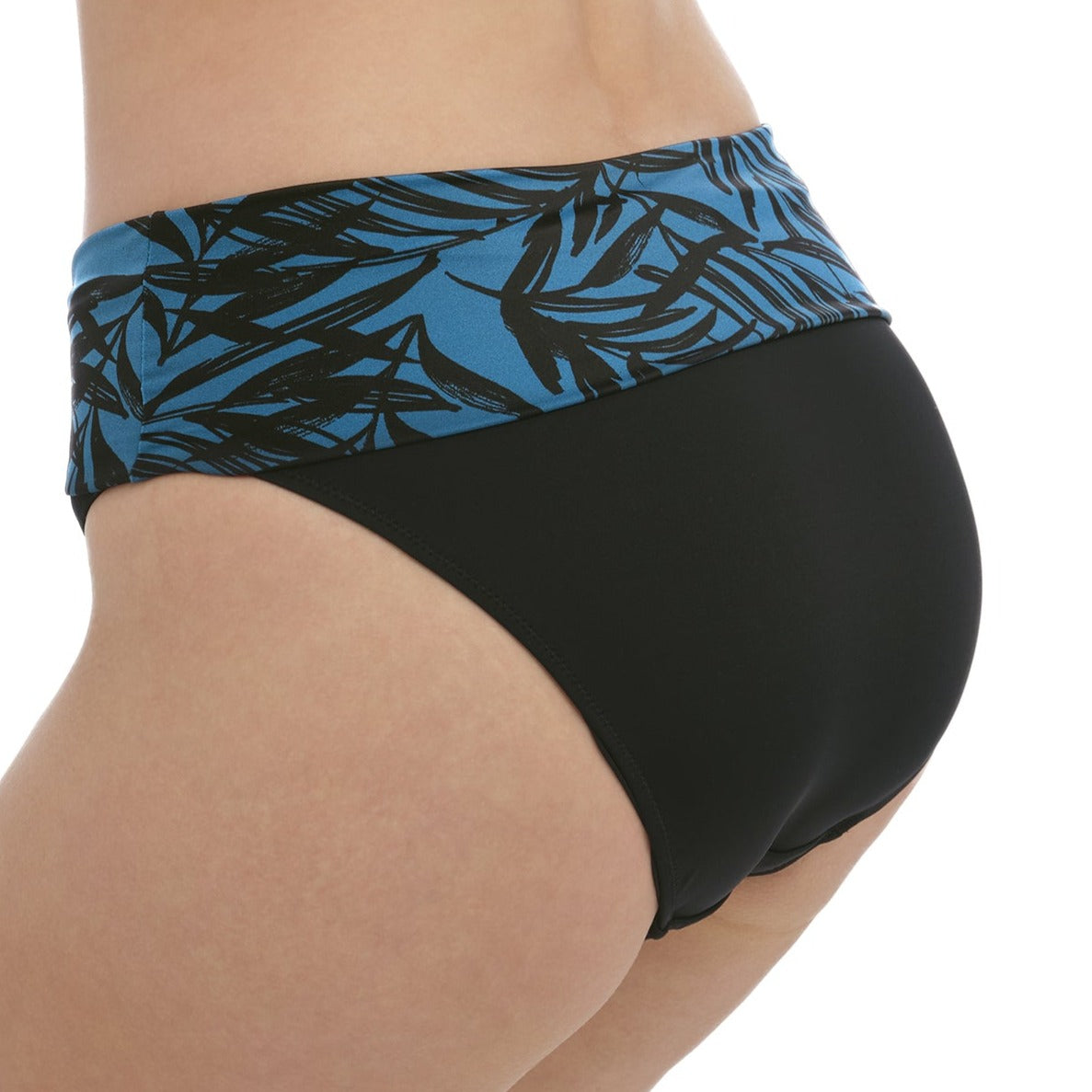 Palmetto Bay Fold-over Bikini Brief - FS502077 Swimwear FANTASIE SWIM SMALL BLACK 