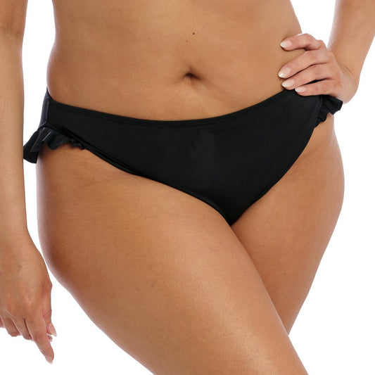 Plain Sailing High Leg Ruffle Brief - ES7288 Swim - Bottoms - Bikini ELOMI SWIM BLACK 14